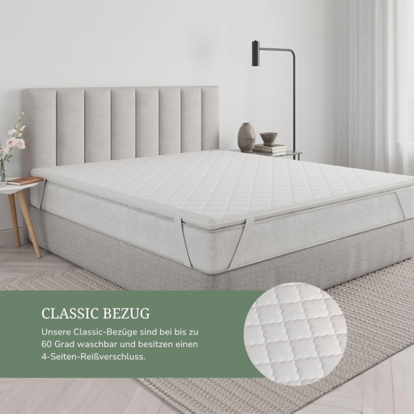 Kaltschaum Topper 200x140x6cm 212g Bezug (200.140.06-KAS) [ROW1398] Bild 2