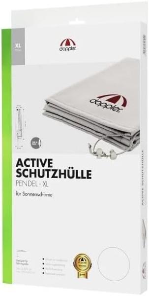 Doppler Active Schutzhülle für Pendelschirme, grau, bis 370 und 350x260 cm,mit RV und Stab