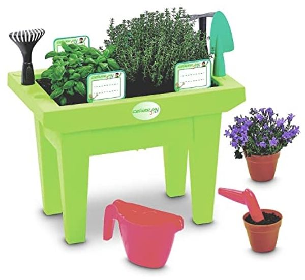 Kinder-Hochbeet mit Gartenwerkzeug Frühbeet Pflanzkasten Kräuterbeet Gemüsebeet