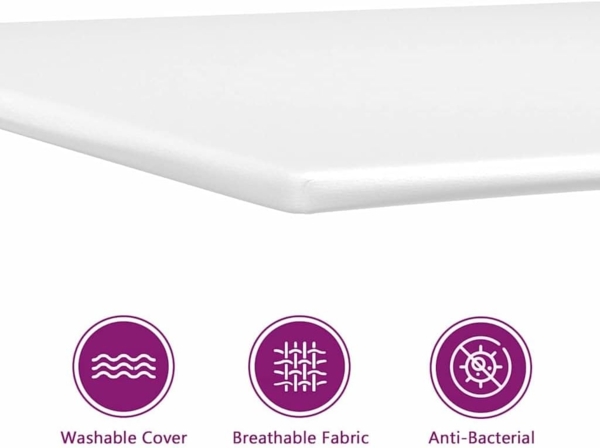 vidaXL Boxspringbett mit Matratze Schwarz 100 x 200 cm Stoff 3339443 Bild 4