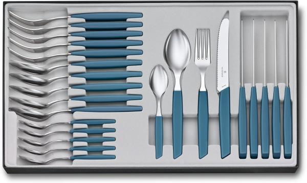 Victorinox Swiss Modern Besteck-Set 24 tlg. Blau