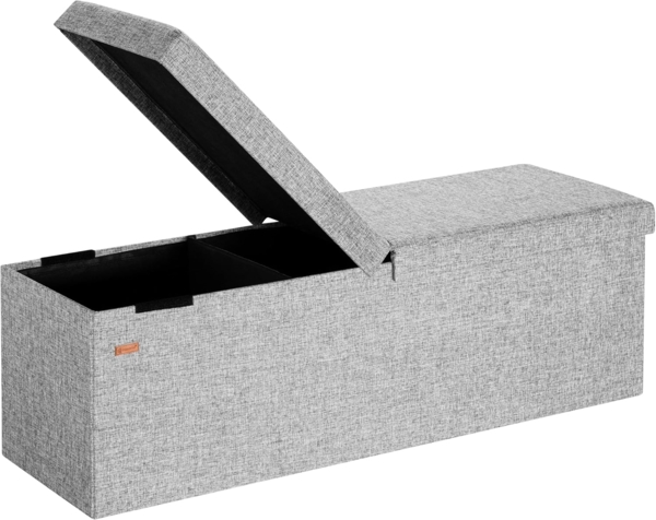 Casaria Sitztruhe (1-St), Deckel Klappbar Gepolstert Faltbar Stabil Stoff 130L Flur Schlafzimmer