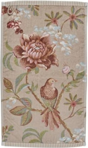 PiP Studio Gästehandtuch Secret Garden Gästehandtuch khaki 30x50cm (1 Stück), Baumwolle (325853)
