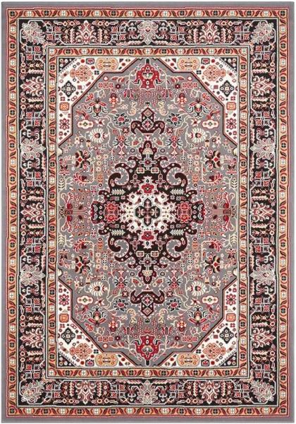 Orientalischer Kurzflor Teppich Skazar Isfahan Grau - 160x230x0,9cm