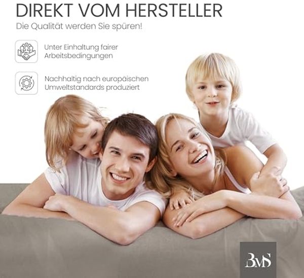 Bettwaesche-mit-Stil Mako-Satin Spannbettlaken braun 120x200cm Höhe 31-40cm Bild 7