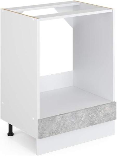 Vicco Küchenschrank R-Line Hängeschrank Unterschrank Küchenzeile Küchenunterschrank Arbeitsplatte, Möbel verfügbar in anthrazit und weiß (Beton ohne Arbeitsplatte, Herdumbauschrank 60 cm)