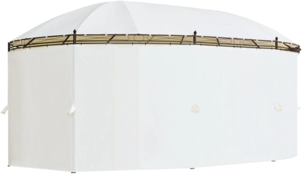 vidaXL Gartenpavillon Cremeweiß 530x350x265 cm 42138 Bild 4