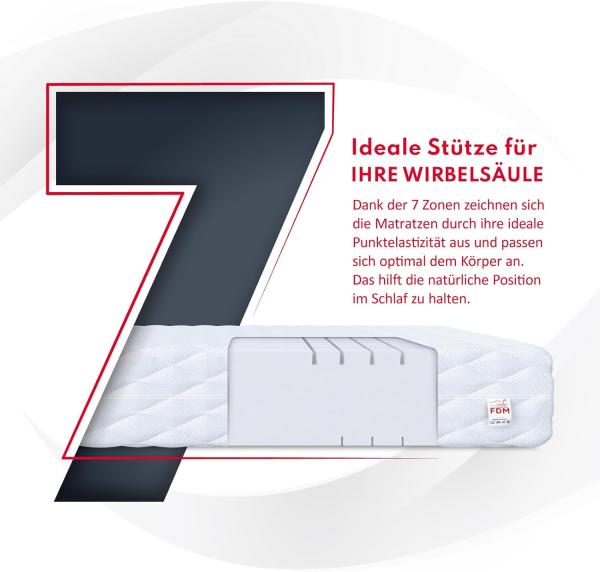 Matratze GOYA 7 Zonen140x200 HR Schaum H4 17 cm JERSEY Bild 4