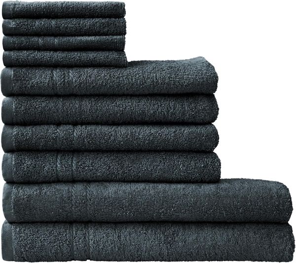 Dyckhoff Handtuch Set Kristall, Walkfrottee (Set, 10-St), mit feiner Bordüre