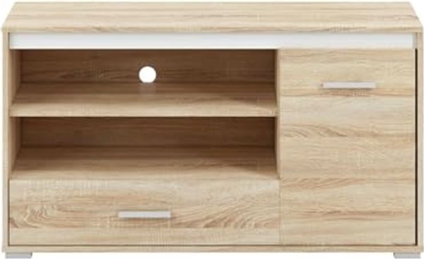 Lowboard ""Avo"" TV-Unterschrank 120cm Sonoma Eiche weiß anthrazit