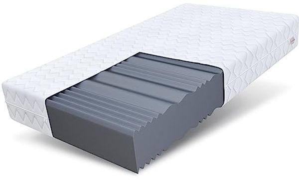 FDM Comfort Plus Schaumstoffmatratze cm Höhe cm 7-Liegezonen Matratze Kaltschaum H3 Öko-Tex Allergikergeeignet Bezug Waschbar Abnehmbar Weiß, 120x200 cm, 20,0 cm
