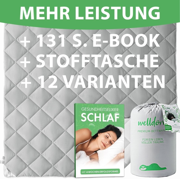 Welldora Microfaserbettdecke, Allergiker Bettdecke, Ganzjahresdecke für Sommer & Winter, Fachärztlich geprüft, Oeko-Tex Zertifiziert in Deutschland Bild 5