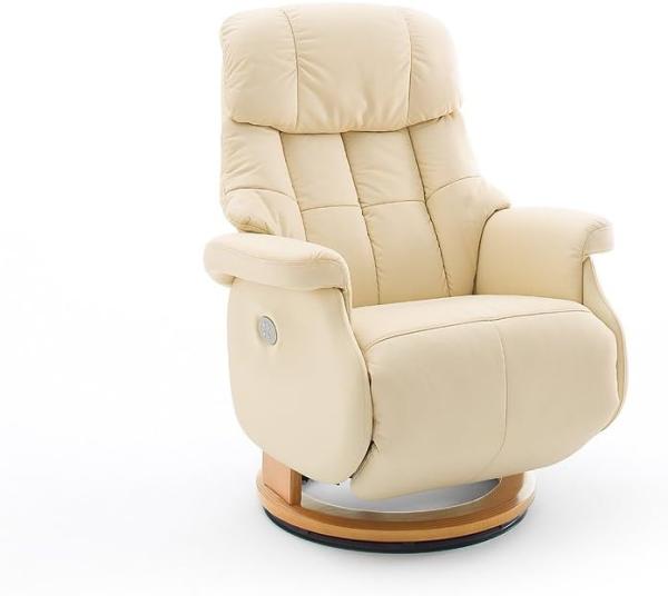 Relaxsessel Calgary XL elektrisch Creme Leder/ Natur