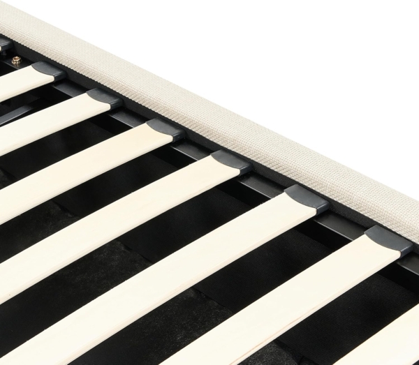 Bett mit Stauraum VAUCLUSE 160 x 200 cm Stoff Sandbeige Bild 9