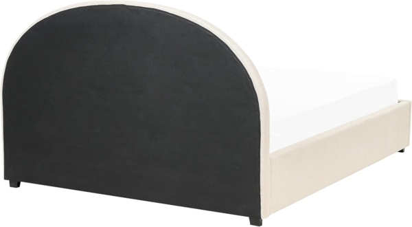 Bett mit Stauraum VAUCLUSE 160 x 200 cm Stoff Sandbeige Bild 7