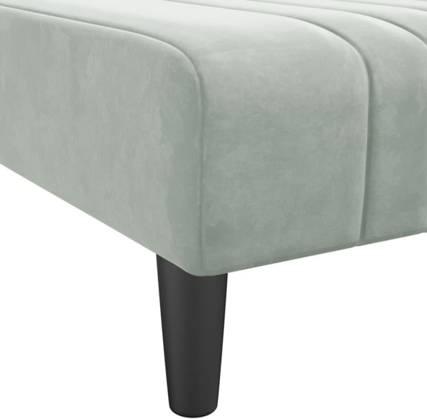 vidaXL Chaiselongue Hellgrau Samt 352826 Bild 7