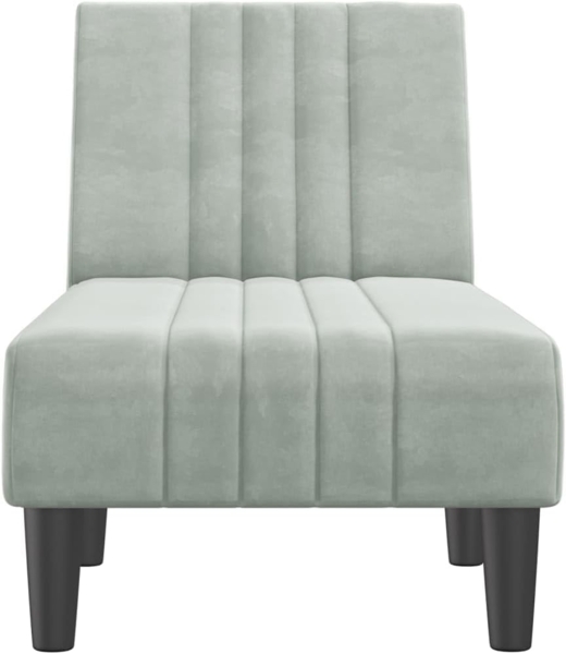 vidaXL Chaiselongue Hellgrau Samt 352826 Bild 4
