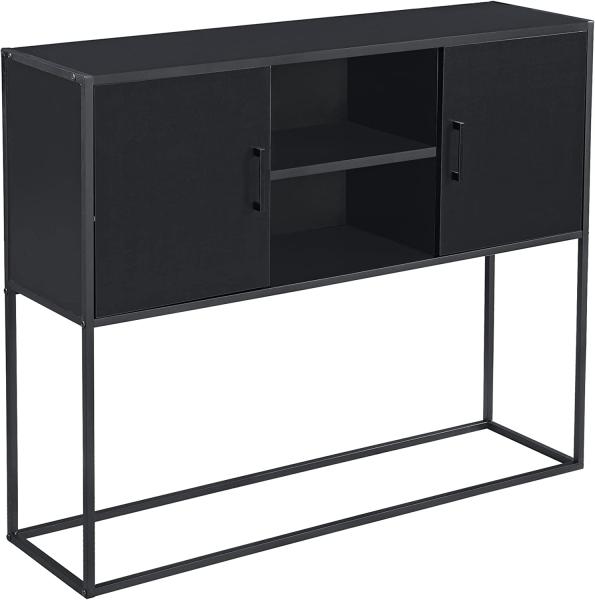 Sideboard Motala 90 x 108,5 x 30 cm Schwarz [en. casa]