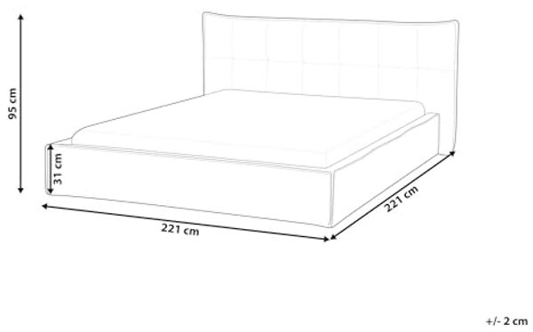 Wasserbett Kunstleinen LESTRE 180 x 200 cm Taupe Bild 3