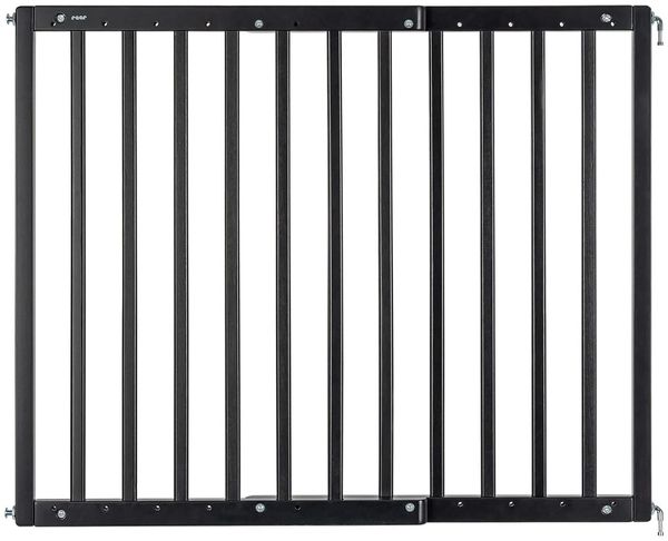 Türgitter und Treppenschutzgitter zum Schrauben, Baukasten zum Zusammenbauen, ausziehbar 63-103,5 cm, schwarz