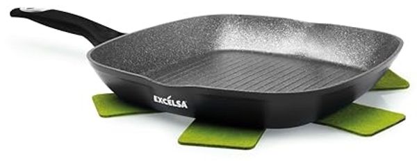 Excelsa Ecoenergy Grillplatte, Aluminium geschmiedet, schwarz