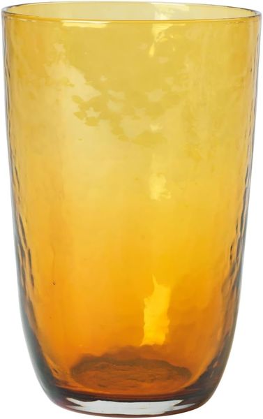 Broste Copenhagen HAMMERED Trinkglas amber 0,5 l (1 Stück)