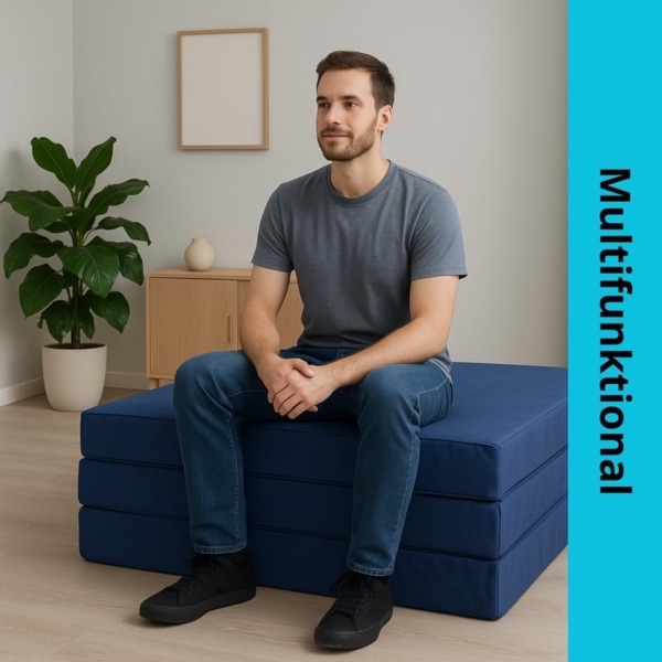 Klappmatratze Gästematratze Große 200 x 70 x 10 cm (Rot) Bild 7