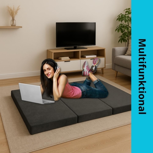 Klappmatratze Gästematratze Große 200 x 70 x 10 cm (Rot) Bild 6