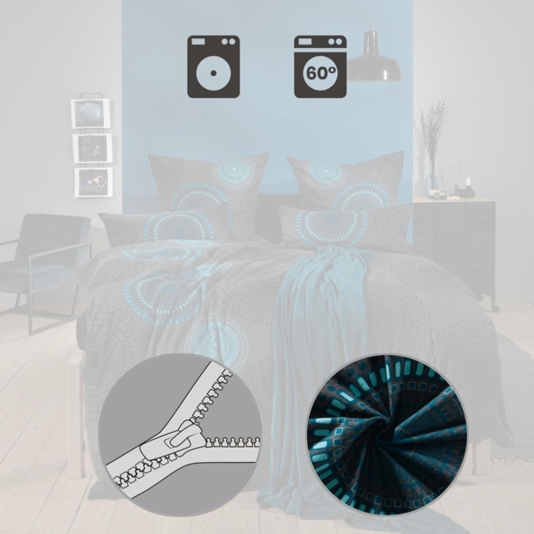 REDBEST Bettwäsche Bettwäsche, Biber, Kreise Bild 5