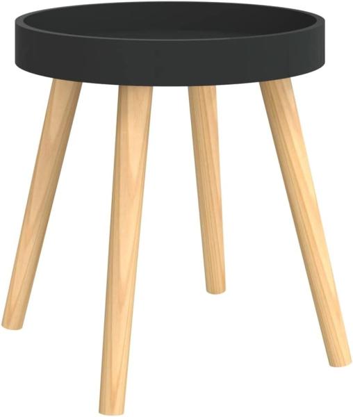 vidaXL Beistelltisch Schwarz 38 x 38 x 40 cm Holzwerkstoff & Kiefernholz