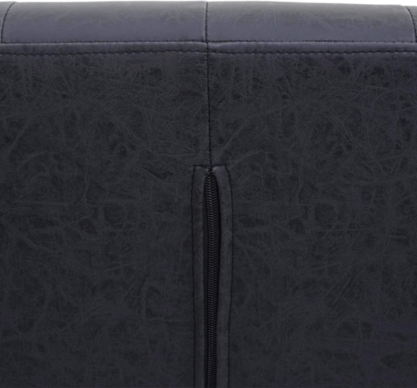 Bürostuhl HWC-H42, Drehstuhl Schreibtischstuhl, drehbar höhenverstellbar ~ Kunstleder vintage dunkelgrau, Fuß schwarz Bild 7