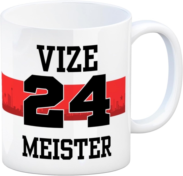 speecheese Tasse Stuttgart Brustring Kaffeebecher mit Spruch Vizemeister 2024