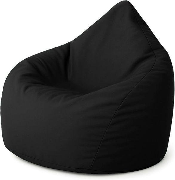 PATCH HOME Patchhome Sitzsack Tropfenform - Schwarz für In & Outdoor XXL 420 Liter - mit Styropor Füllung in 25 versch. Farben und 3 Größen