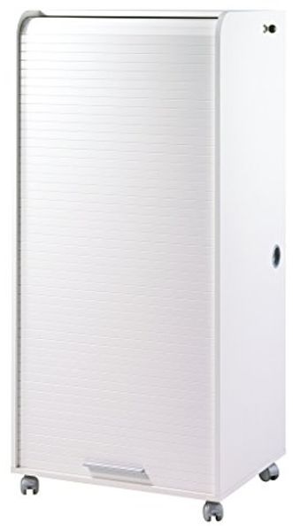 SIMMOB Mobiler Schreibtisch Sekretär Computertisch mit Laufrollen 139,9x64,2 cm Weiß
