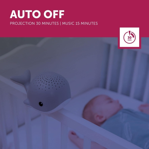 Lichtprojektor Wally der Wal in Rosa Bild 5