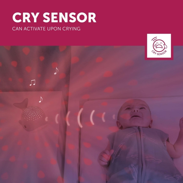 Lichtprojektor Wally der Wal in Rosa Bild 4