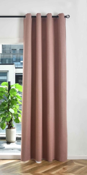 Gardinenbox Verdunkelungsvorhang (1 St), Ösen, verdunkelnd, Leinenbindung, 100% Verdunkelung Blackout Leinenbindung 202410