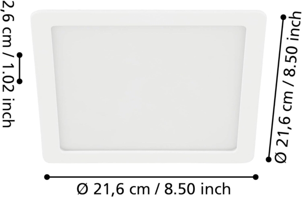 Eglo 99181 Einbauleuchte FUEVA 5 weiß L:21,6 B:21,6cm 4000K Bild 3