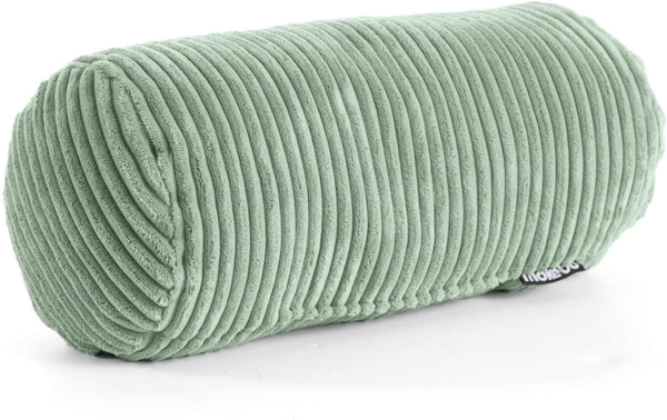 mokebo Nackenrolle Das Nickerchen', aus Cordstoff, als gemütliches Nackenkissen, Kissenrolle oder Zierkissen in Salbei