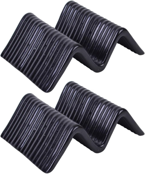 CreaTable 33963 Streat Food Streat Taco Ständer, schwarz (1 Set)