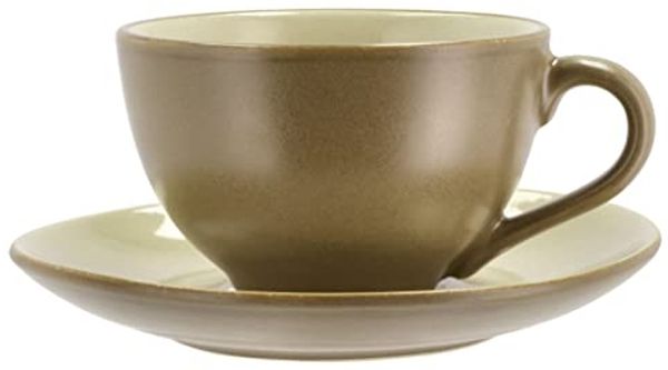 Bitz Untertasse Tasse mit Untertasse wood/sand 0,24 l, Tasse mit Untertasse Wood 24 cl Wood/Sand
