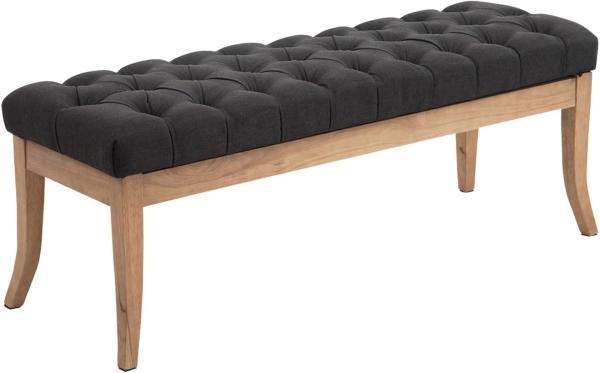 CLP Sitzbank Ramses Stoff antik-hell mit hochwertiger Polsterung,dunkelgrau 120 cm