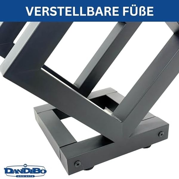 DanDiBo Kaminholzregal Innen Metall Schwarz Würfel Quadratisch 96606 Brennholzregal Holzaufbewahrung Kaminholzständer Feuerholzregal Bild 4
