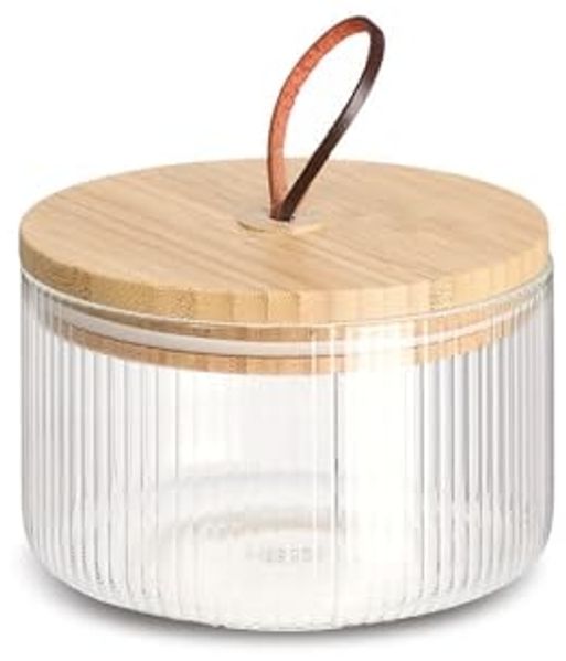 Vorratsglas mit Bambusdeckel - Ø 12 x 7,8 cm