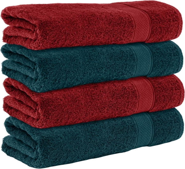 Komfortec Badetücher 100% Baumwolle, 470 g/m², Frottee (4-St), Handtücher 70x140 cm Set, Weich