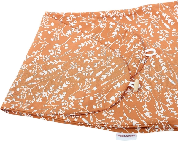 HOBEA-Germany Stillkissenbezug für Stillkissen 190cm Designs (Wildblume rostrot)