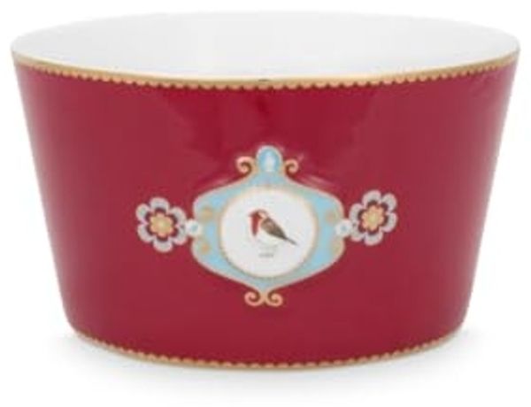 PiP Studio Schale Love Birds Medallion Bowl rot 15cm, Bone China, (Bowls), Bowl Love Birds Medallion Red 15cm