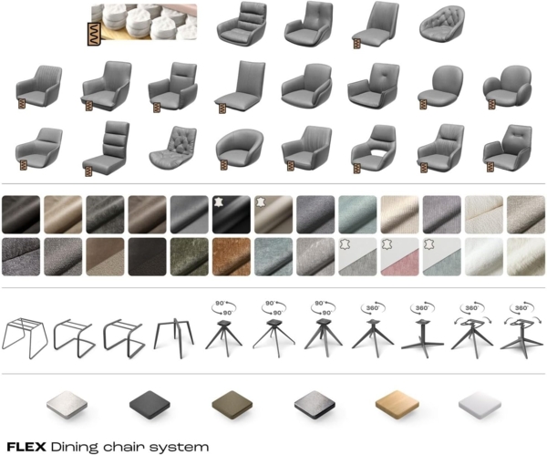 Esszimmerstuhl Zoa-Flex Mikrofaser Grau Antik Holzgestell kantig Natur Taschenfederkern Bild 8