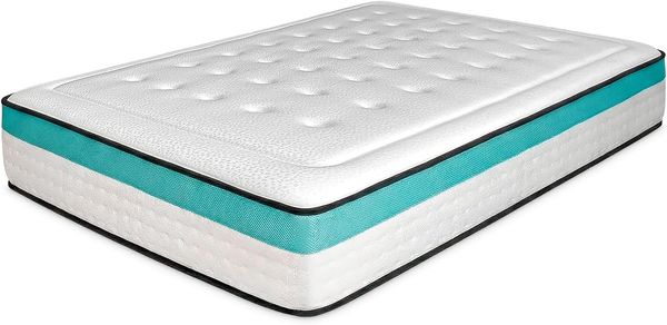 amuéblate online - Viskoelastische Matratze, 150x180 cm, Flow Nature mehrlagig, Höhe 24 cm, mittlere/hohe Festigkeit, milbendicht, antibakteriell und hypoallergen