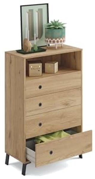 MUEBLES PITARCH Kommode für Schlafzimmer, industrielles Klima, 75x120 cm